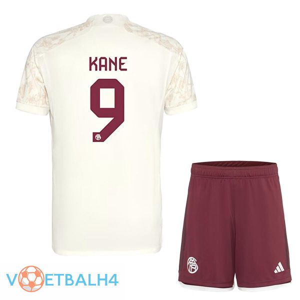 Bayern Munich (Kane 9) kinderen derde voetbal jersey geel 2023/2024