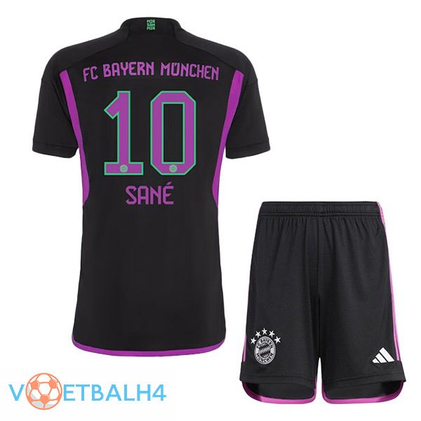 Bayern Munich (Sané 10) kinderen uit voetbal jersey zwart 2023/2024