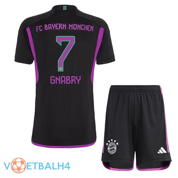 Bayern Munich (Gnabry 7) kinderen uit voetbal jersey zwart 2023/2024