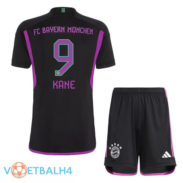 Bayern Munich (Kane 9) kinderen uit voetbal jersey zwart 2023/2024