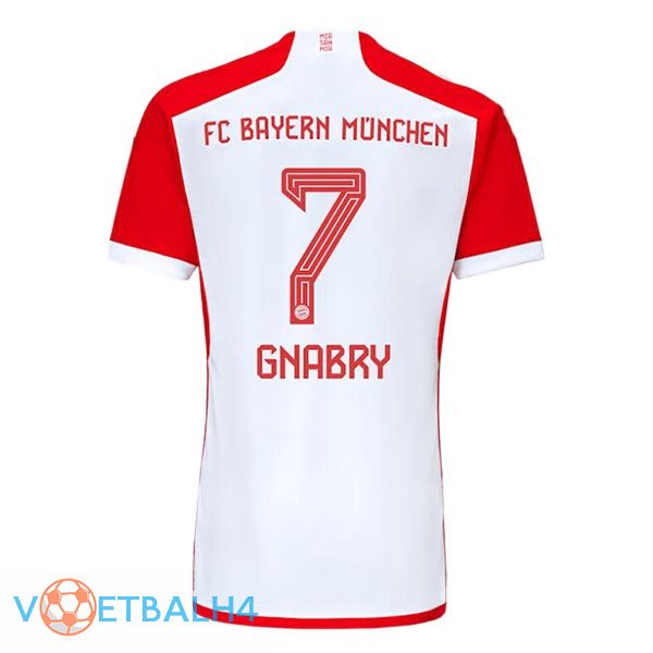 Bayern Munich (Gnabry 7) thuis voetbal jersey wit rood 2023/2024