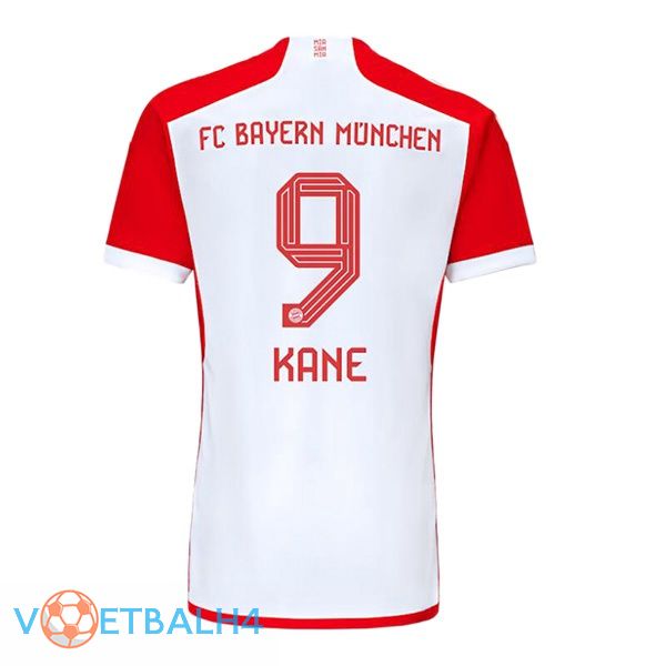 Bayern Munich (Kane 9) thuis voetbal jersey wit rood 2023/2024