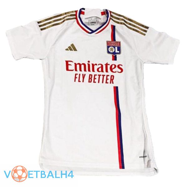 Lyon OL voetbal jersey thuis wit gelekte versie 2023/2024