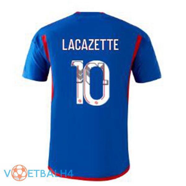 Lyon OL (LACAZETTE 10) uit voetbal jersey blauw 2023/2024