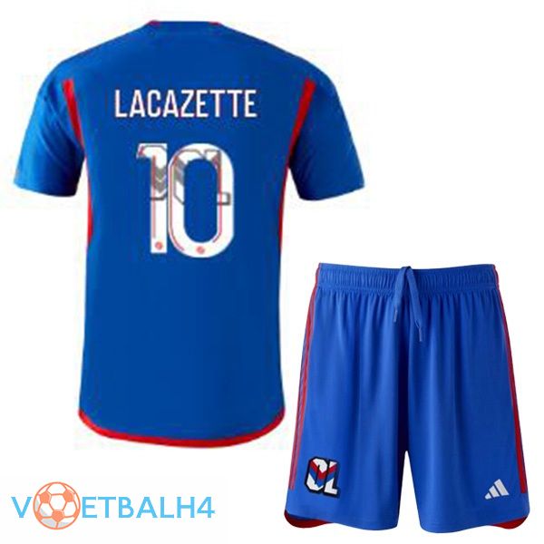 Lyon OL (LACAZETTE 10) kinderen uit voetbal jersey blauw 2023/2024