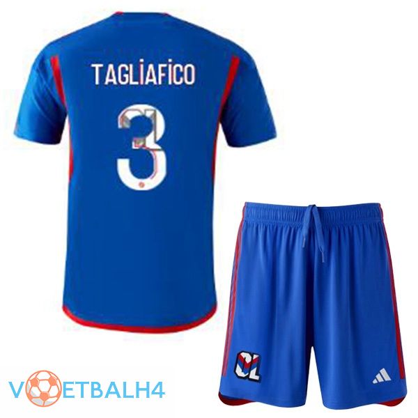 Lyon OL (TAGLIAFICO 3) kinderen uit voetbal jersey blauw 2023/2024