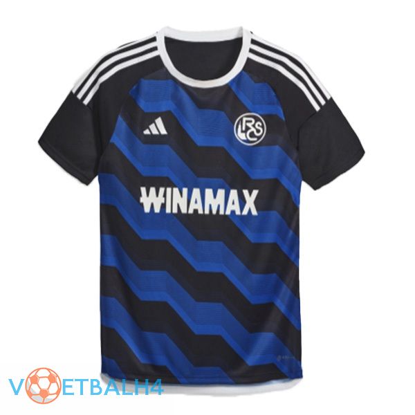 RC Strasbourg Alsace derde voetbal jersey blauw 2023/2024