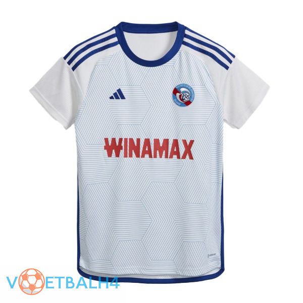 RC Strasbourg Alsace uit voetbal jersey wit 2023/2024