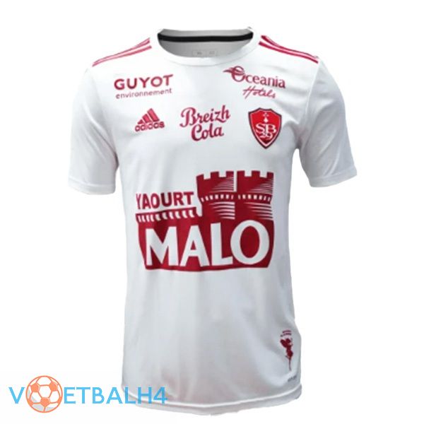 Stade Brestois uit voetbal jersey wit 2023/2024