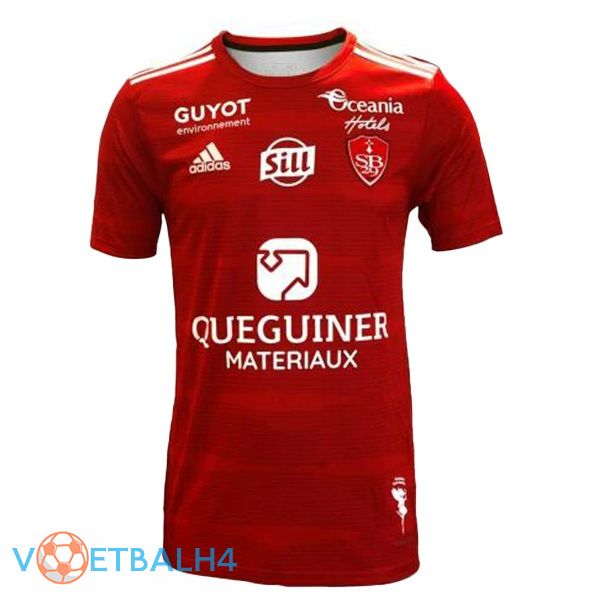 Stade Brestois thuis voetbal jersey rood 2023/2024