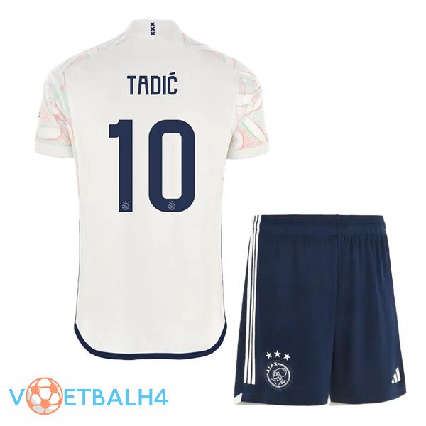 AFC Ajax (Tadić 10) kinderen voetbal jersey uit wit 2023/2024