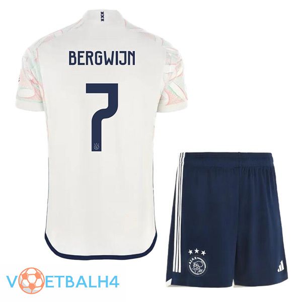 AFC Ajax (Bergwijn 7) kinderen voetbal jersey uit wit 2023/2024