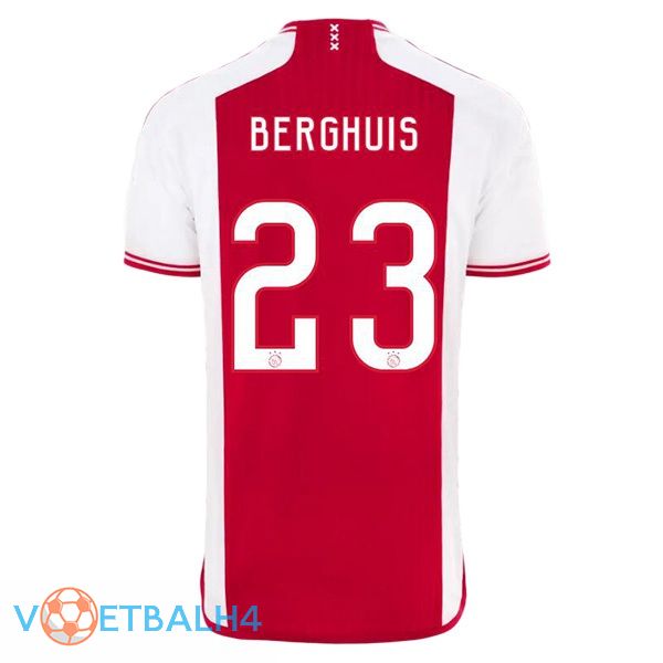 AFC Ajax (Berghuis 23) voetbal jersey thuis rood wit 2023/2024