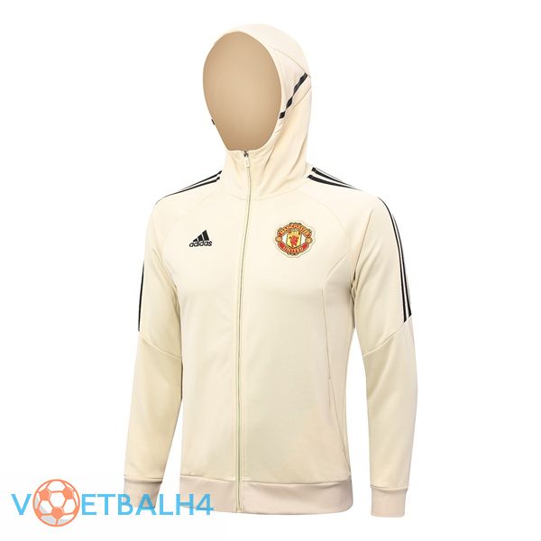 Manchester United trainingsjack Hoodie bruin 2023/2024