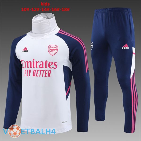 Arsenal High collar kinderen trainingspak wit 2023/2024