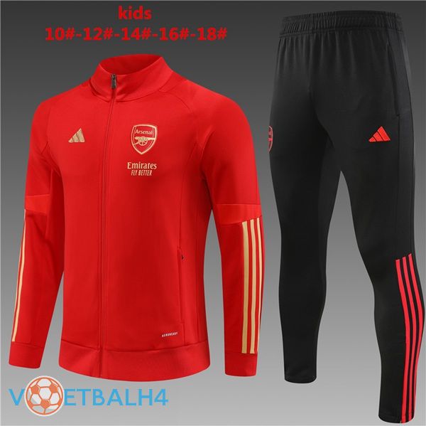 Arsenal kinderen trainingspak - Jacket rood 2023/2024