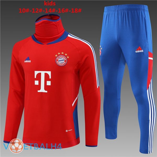 Bayern Munich kinderen High collar trainingspak rood 2023/2024