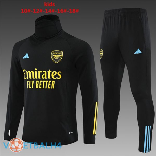 Arsenal High collar kinderen trainingspak zwart 2023/2024