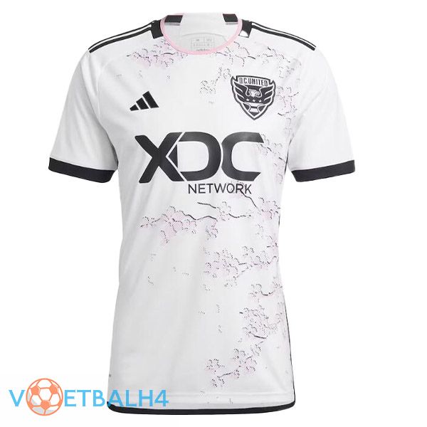 D.C United voetbal jersey uit wit 2023/2024