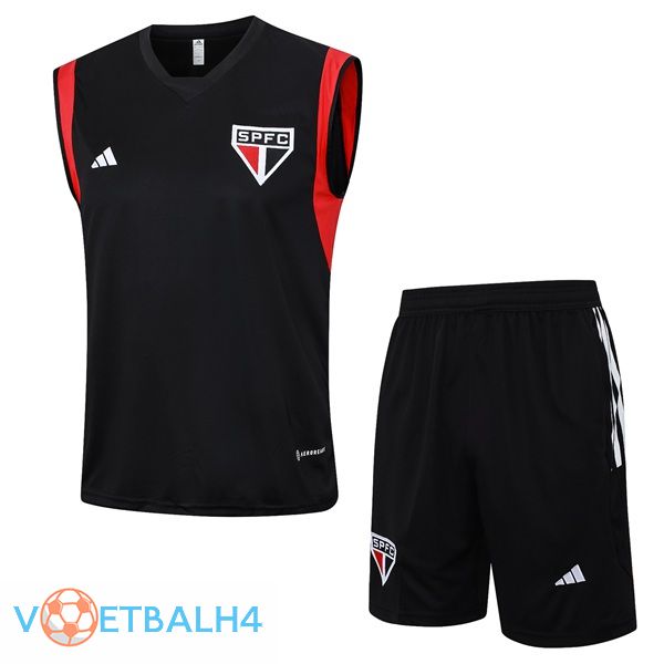 Sao Paulo FC voetbal Vest + korte broek zwart 2023/2024