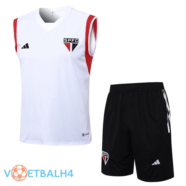 Sao Paulo FC voetbal Vest + korte broek wit 2023/2024