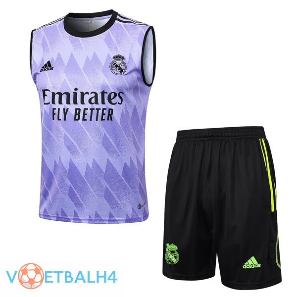 Real Madrid voetbal Vest + korte broek paars 2023/2024