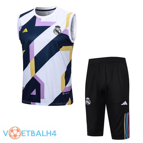 Real Madrid voetbal Vest + korte broek wit 2023/2024