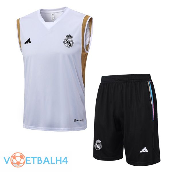 Real Madrid voetbal Vest + korte broek wit 2023/2024