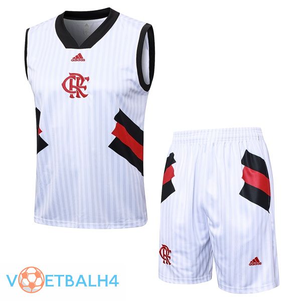 Flamengo voetbal Vest + korte broek wit 2023/2024