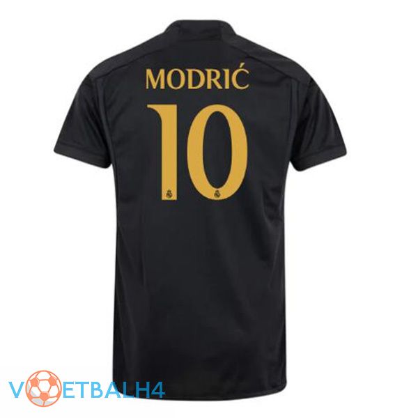 Real Madrid (Modrić 10) derde voetbal jersey zwart 2023/2024