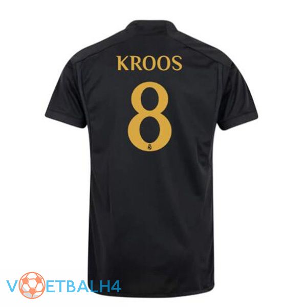 Real Madrid (Kroos 8) derde voetbal jersey zwart 2023/2024