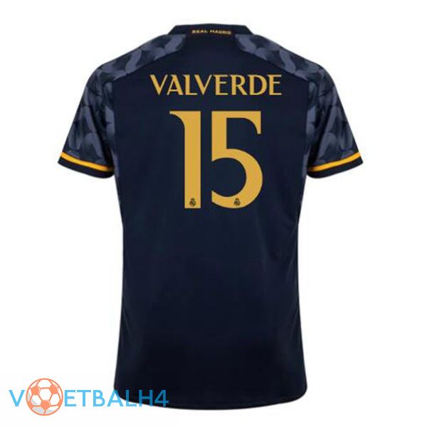 Real Madrid (Valverde 15) uit voetbal jersey blauw koninklijk 2023/2024