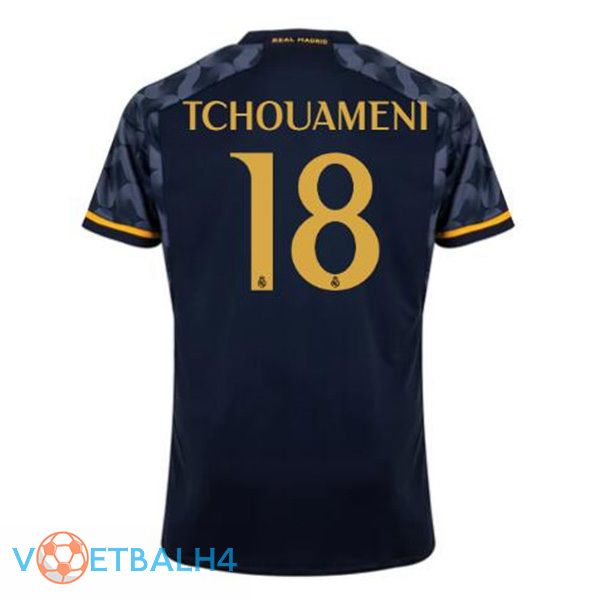 Real Madrid (Tchouameni 18) uit voetbal jersey blauw koninklijk 2023/2024