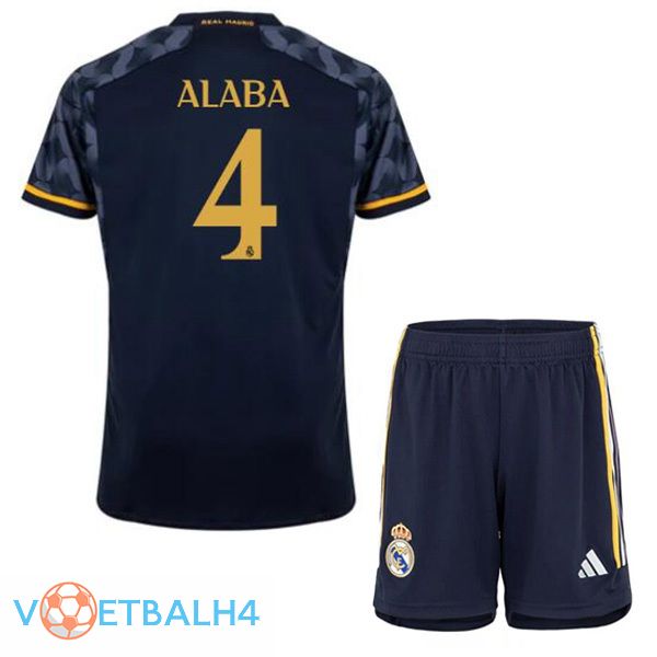 Real Madrid (Alaba 4) kinderen uit voetbal jersey blauw koninklijk 2023/2024