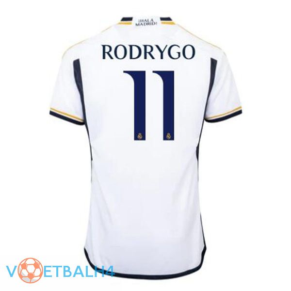 Real Madrid (Rodrygo 11) voetbal jersey thuis wit 2023/2024