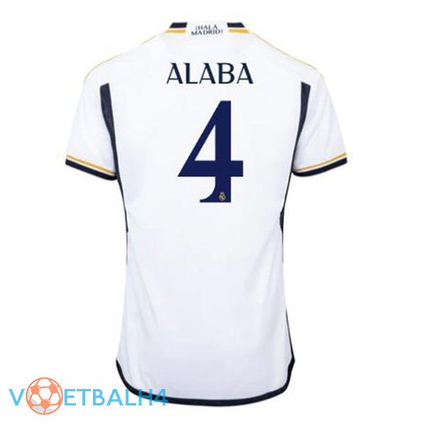 Real Madrid (Alaba 4) voetbal jersey thuis wit 2023/2024