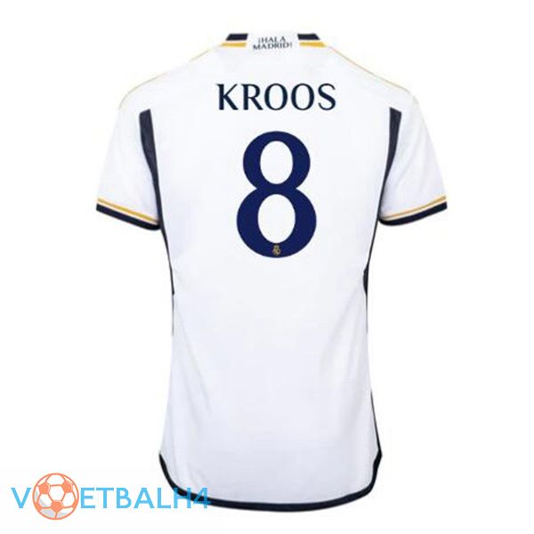 Real Madrid (Kroos 8) voetbal jersey thuis wit 2023/2024