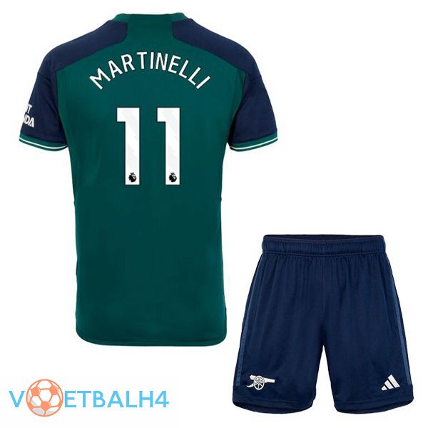 Arsenal (MARTINELLI 11) kinderen voetbal jersey derde groente 2023/2024