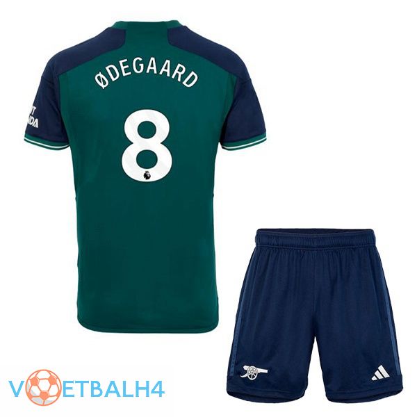 Arsenal (ØDEGAARD 8) kinderen voetbal jersey derde groente 2023/2024