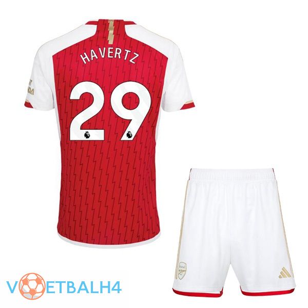 Arsenal (HAgroenteZ 29) kinderen thuis voetbal jersey rood wit 2023/2024