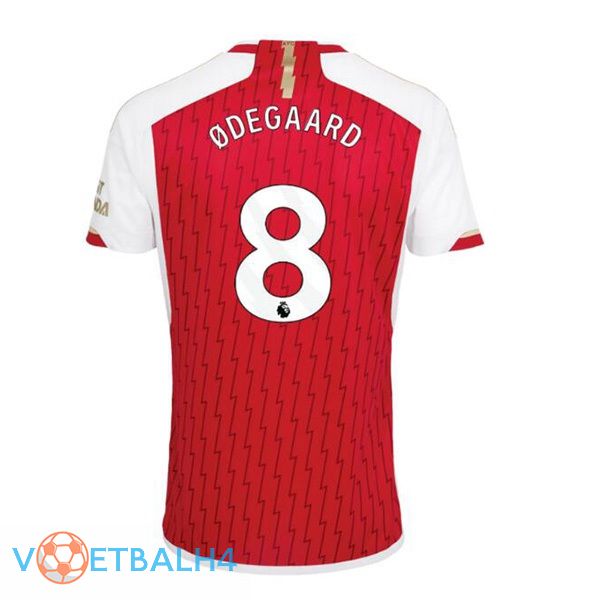 Arsenal (ØDEGAARD 8) thuis voetbal jersey rood wit 2023/2024