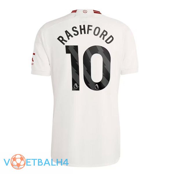 Manchester United (Rashford 10) derde voetbal jersey wit 2023/2024