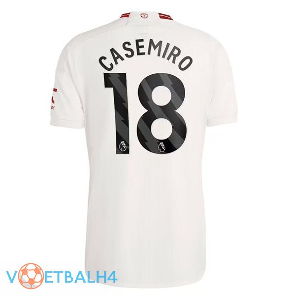 Manchester United (Casemiro 18) derde voetbal jersey wit 2023/2024