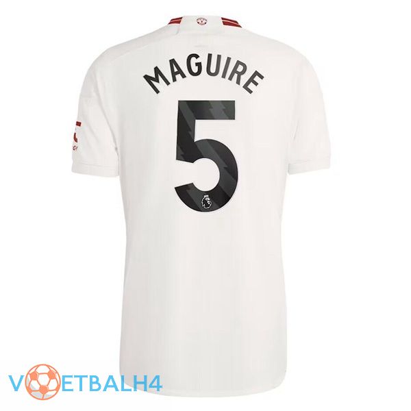 Manchester United (Maguire 5) derde voetbal jersey wit 2023/2024