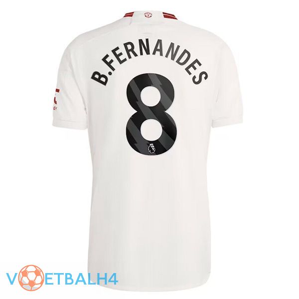 Manchester United (B.Fernandes 8) derde voetbal jersey wit 2023/2024