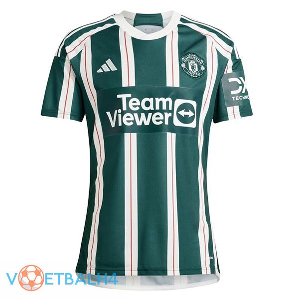 Manchester United uit voetbal jersey groente 2023/2024