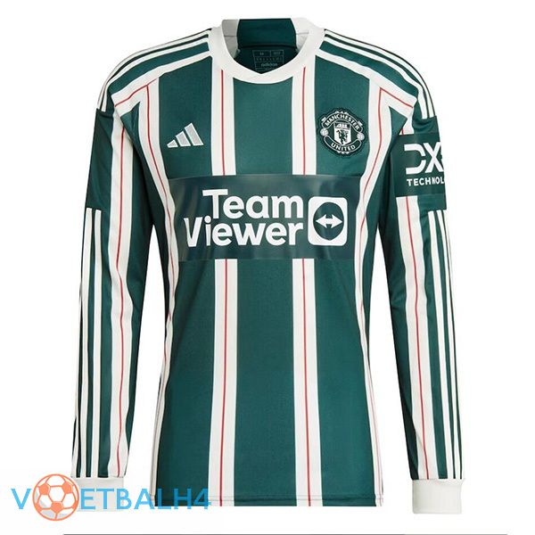 Manchester United uit voetbal jersey lange mouwgroente 2023/2024