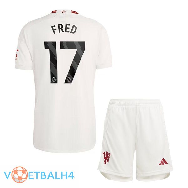 Manchester United (Frood 17) kinderen derde voetbal jersey wit 2023/2024