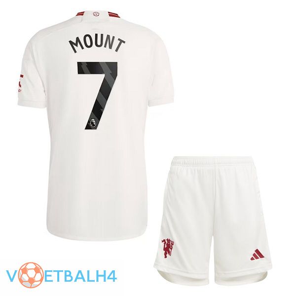 Manchester United (Mount 7) kinderen derde voetbal jersey wit 2023/2024