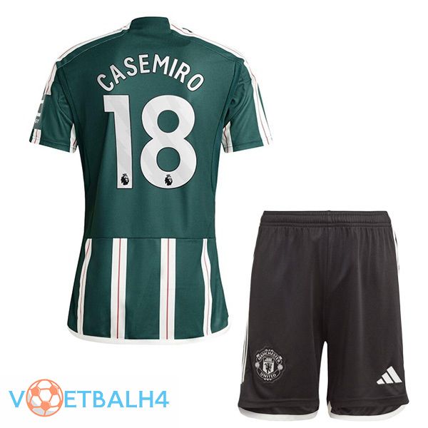 Manchester United (Casemiro 18) kinderen uit voetbal jersey groente 2023/2024